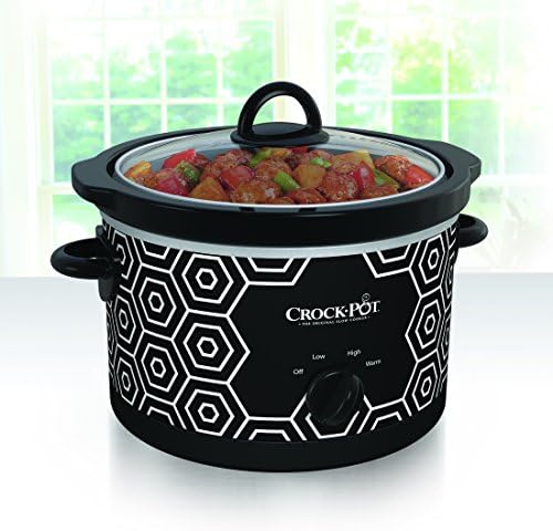 4.5 Quart Portable Slow Cooker – Black & White - Curated Catalog F3