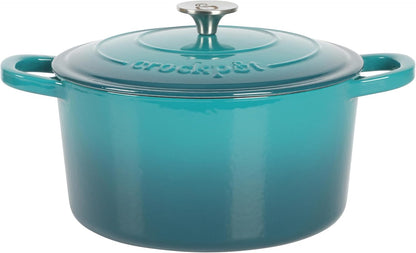 3 Quart Enameled Cast Iron Dutch Oven – Aqua - Curated Catalog C4