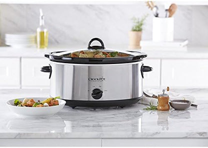 7 Quart Oval Manual Slow Cooker – Stainless Steel - Curated Catalog V9