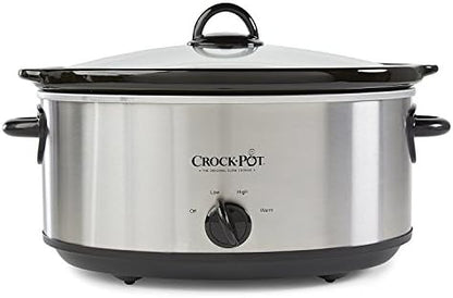 7 Quart Oval Manual Slow Cooker – Stainless Steel - Curated Catalog F2