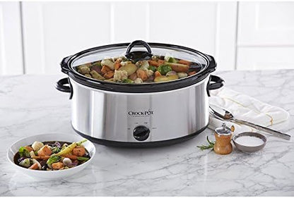 7 Quart Oval Manual Slow Cooker – Stainless Steel - Curated Catalog V9