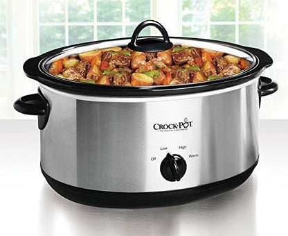 7 Quart Oval Manual Slow Cooker – Stainless Steel - Curated Catalog F2