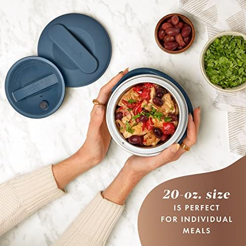 Electric Lunch Box Food Warmer 20oz – Faded Blue - Curated Catalog T8