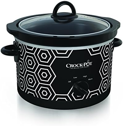4.5 Quart Portable Slow Cooker – Black & White - Curated Catalog F3