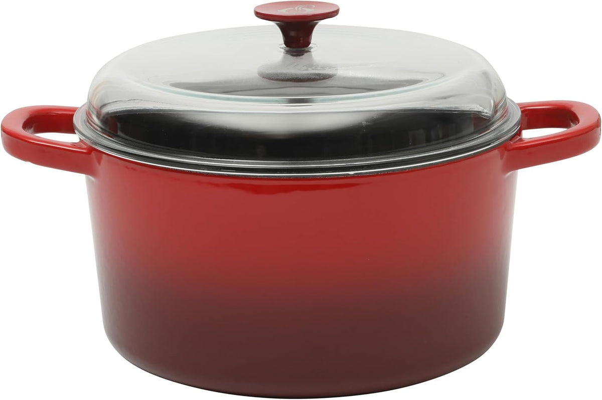 3 Quart Enameled Cast Iron Dutch Oven – Aqua - Curated Catalog C4