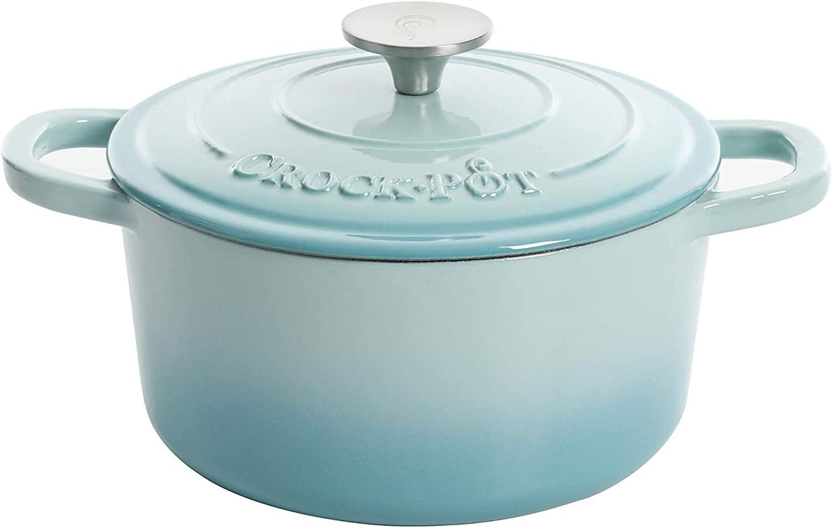 3 Quart Enameled Cast Iron Dutch Oven – Aqua - Curated Catalog C4