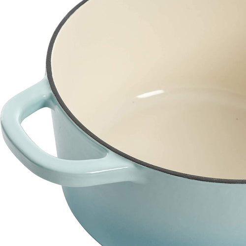 3 Quart Enameled Cast Iron Dutch Oven – Aqua - Curated Catalog C4